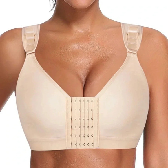 NWOT Kimikal Nude Post Surgery Latch Front Bra - Picture 1 of 6